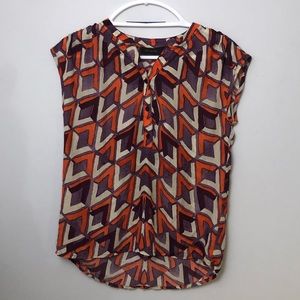 The Limited V Pattern Retro Top